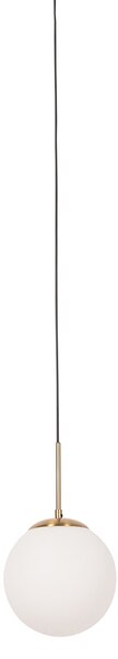 Závesná lampa Art Deco zlatá s opálovým sklom vrátane bieleho adaptéra na koľajnicu 1-fázová - Iconic Flore