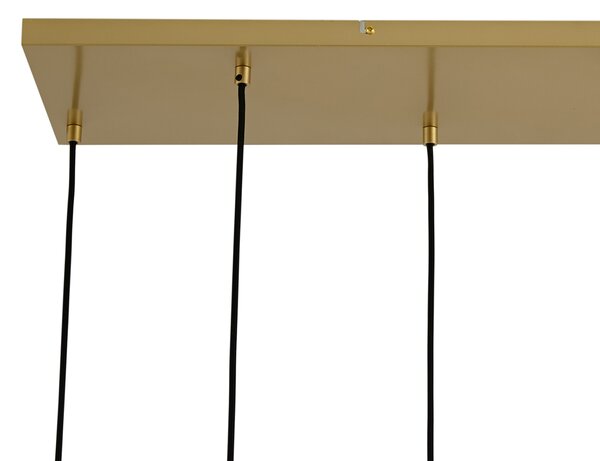 Art Deco závesná lampa zlatá s dúhovým sklom 8-Lights - Sandra