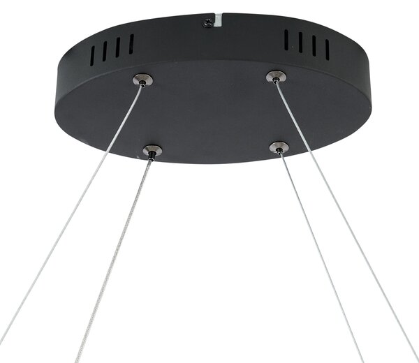 Škandinávske závesné svietidlo čierne 110 cm vrátane LED 3-stupňové stmievateľné - Circuit
