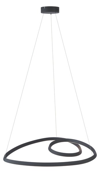 Škandinávske závesné svietidlo čierne 72 cm vrátane LED s 3-stupňovým stmievaním - Circuit