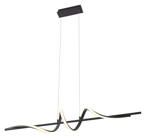Dizajnové závesné svietidlo čierne 110 cm vrátane LED 3-stupňové stmievateľné - Wokkel