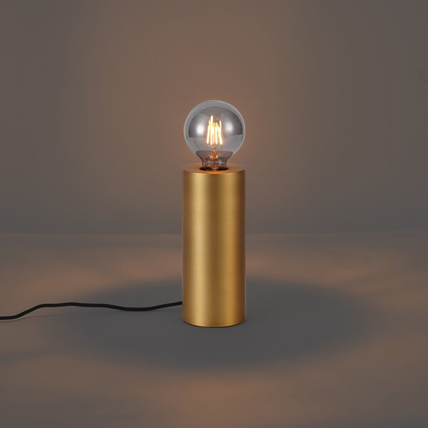 Moderná stolná lampa mosadzná 24 cm - Cylinder