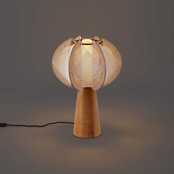 Japandi stolná lampa béžová 45 cm - Gertie