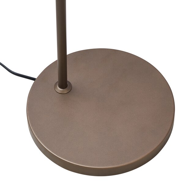 Stojacia lampa Art Deco tmavý bronz s jantárovým sklom - Sandra
