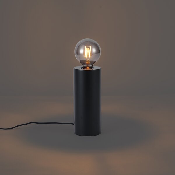 Moderná stolná lampa čierna 24 cm - Cylinder