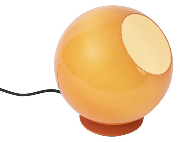 Retro stolná lampa oranžová so sklom - Mabel