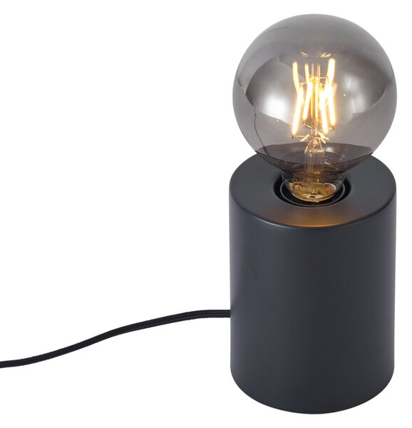 Moderná stolná lampa čierna 13cm - Cylinder