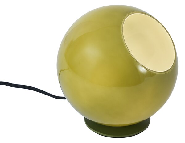 Retro stolná lampa zelená so sklom - Mabel