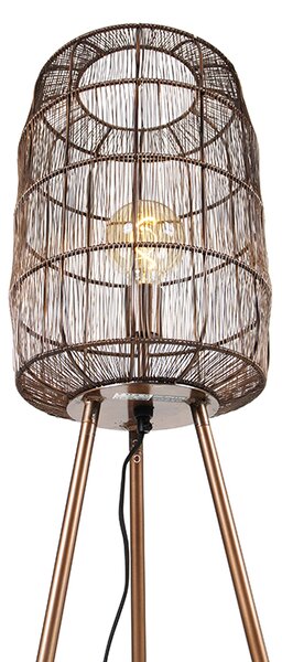 Moderná stojaca lampa trojnožka medená - Redo