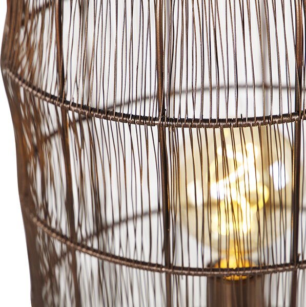 Moderná stojaca lampa trojnožka medená - Redo