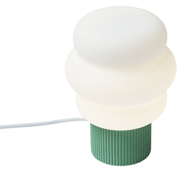Japandi stolná lampa zelená s opálovým sklom 18 cm - Kumo