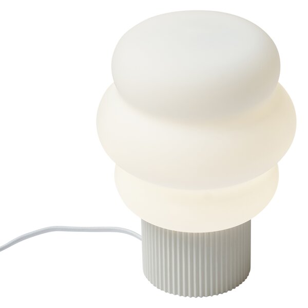 Japandi stolná lampa béžová s opálovým sklom 18cm - Kumo