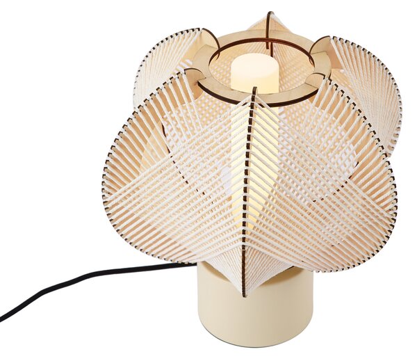 Japandi stolná lampa béžová 32 cm - Gertie