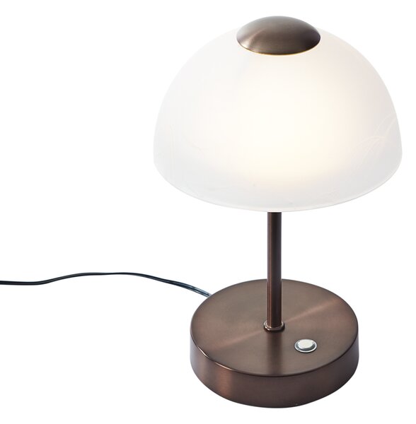 Dizajnová stolná lampa tmavý bronz vrátane LED stmievateľná - Joya