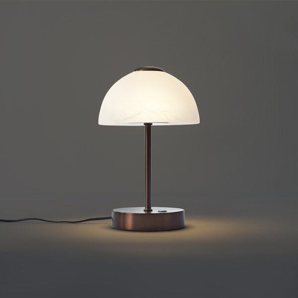 Dizajnová stolná lampa tmavý bronz vrátane LED stmievateľná - Joya
