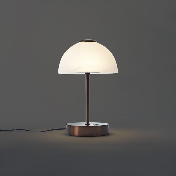 Dizajnová stolná lampa tmavý bronz vrátane LED stmievateľná - Joya
