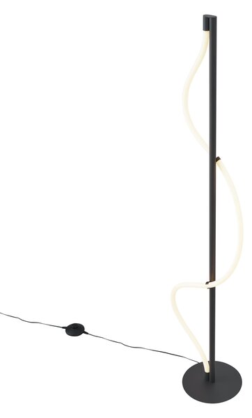 Moderná stojaca lampa čierna vrátane LED 3-stupňové stmievanie - Twirl