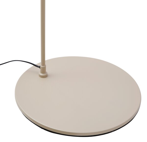 Retro stojaca lampa béžová s bielym interiérom - Triangolo