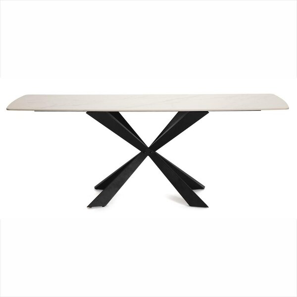 Jedálenský set 6x stoličiek + stôl 200 cm AVENBERG OBSIDIAN