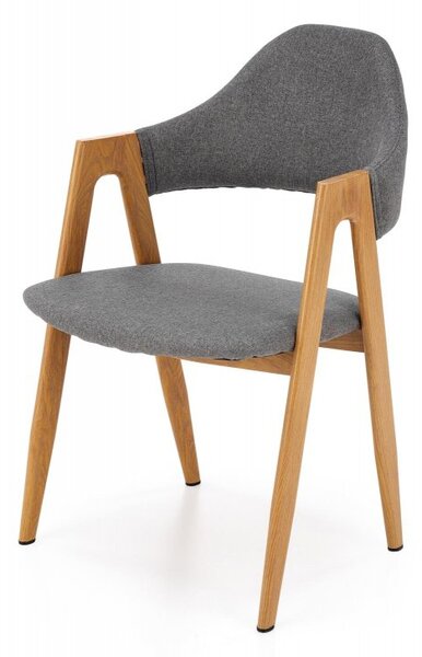 Halmar Jedálenská stolička / kreslo K344 sivé