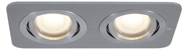 Zaoblené zapustené bodové svietidlo Gunmetal GU10 50 mm otočné a naklápacie IP44 2-svetlá - Alberto