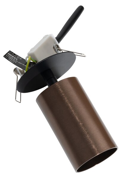 Moderné zabudované bodové svetlo tmavá bronz GU10 50 mm - Chels