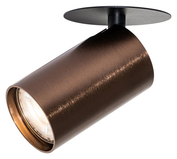 Moderné zabudované bodové svetlo tmavá bronz GU10 50 mm - Chels