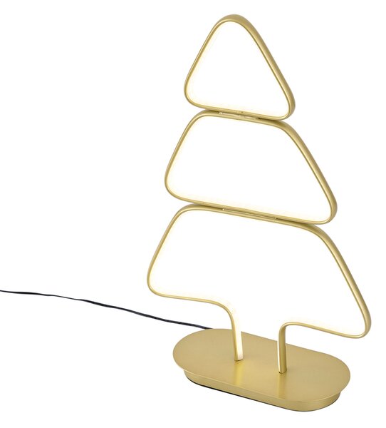 Vianočná stolná lampa zlatý vianočný stromček vrátane LED - Arbre