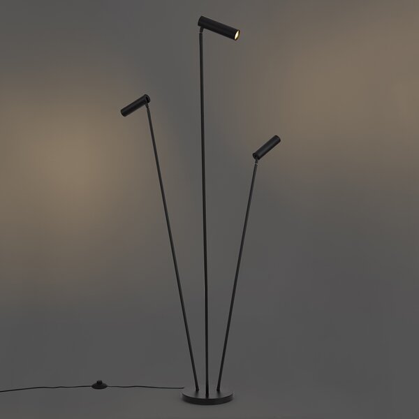Moderná stojacia lampa čierna 3-svetlá GU10 35mm - Thomas