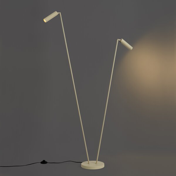 Moderná stojaca lampa béžová 2-svetlá GU10 35mm - Thomas