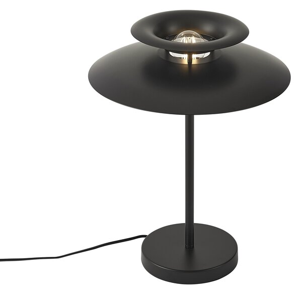Retro stolná lampa čierna oceľ 45cm - Pauly