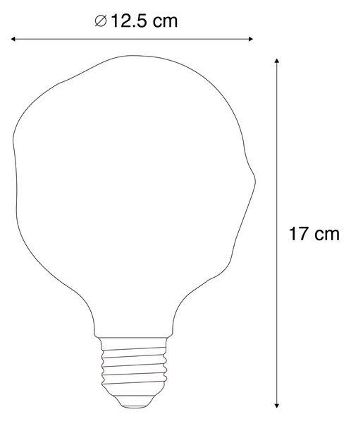 E27 Stmievateľná LED žiarovka so špirálovým vláknom G125 Rainbow 4W 200 lm 1800K