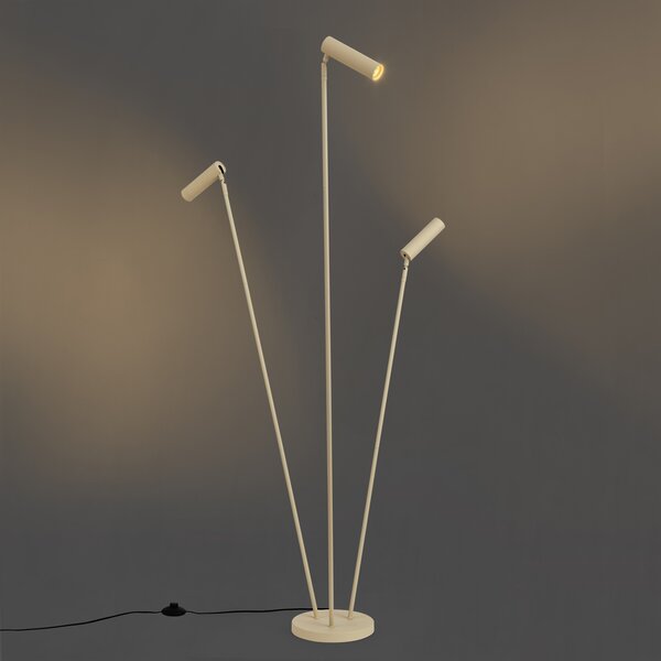 Moderná stojaca lampa béžová 3-svetlá GU10 35mm - Thomas