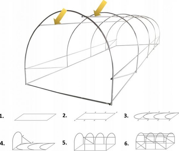 Garden Line Fóliovník s 5 segmentmi STRETCH 800x300 cm zelený