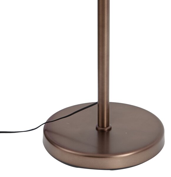 Dizajnová stojaca lampa tmavý bronz vrátane LED s dotykovým stmievačom - Notia