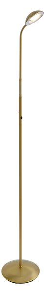 Moderná stojaca lampa mosadzná vrátane LED 3-stupňové stmievanie nabíjateľná - Waldorf