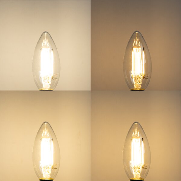 Sada 5 inteligentných LED žiaroviek E14 B35 4,5W 470 lm 2700K