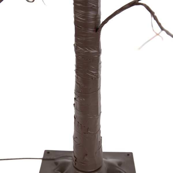 Vianočná stojaca lampa hnedý strom 120 cm vrátane LED s časovačom IP44 - Ki
