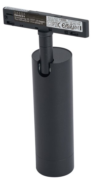 Moderný reflektor čierny pre 1-fázový koľajnicový systém GU10 35mm - Slimline Uzzy