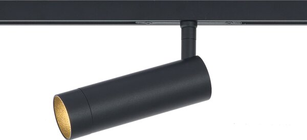 Moderný reflektor čierny pre 1-fázový koľajnicový systém GU10 35mm - Slimline Uzzy