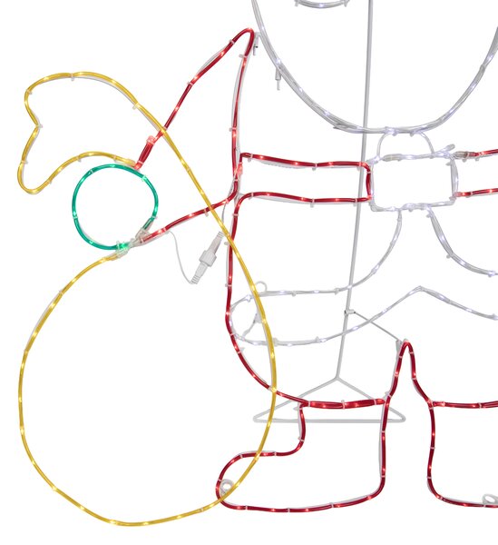 Vianočná stojaca lampa Santa Claus 117 cm vrátane LED s časovačom IP44 - Pax