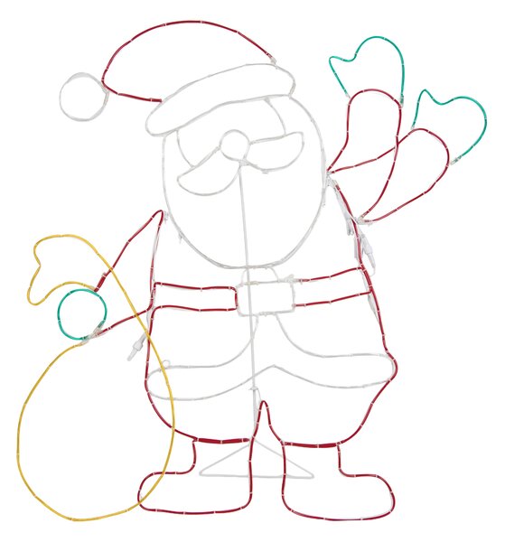Vianočná stojaca lampa Santa Claus 117 cm vrátane LED s časovačom IP44 - Pax