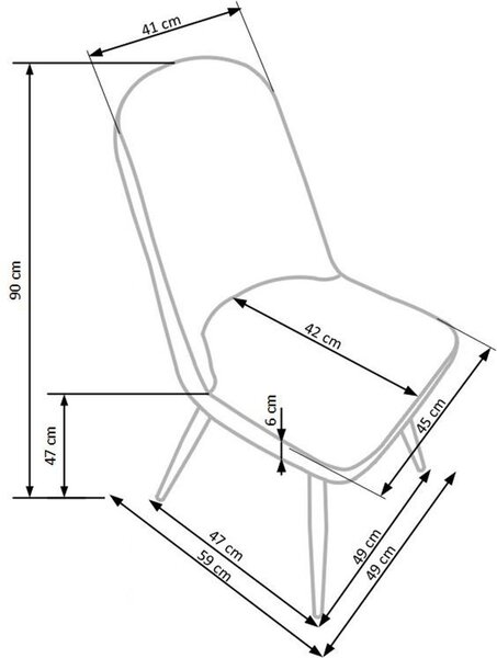 Halmar Jedálenská stolička K214 tmavo krémová/dub medový