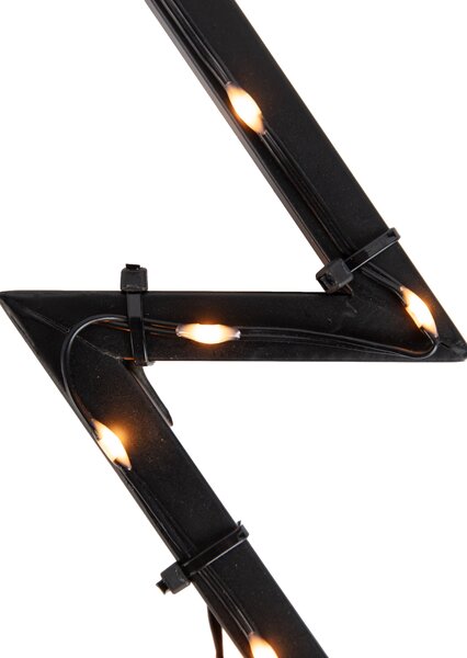 Vianočný stromček bodové svetlo čierne 71 cm vrátane LED IP44 - Kas