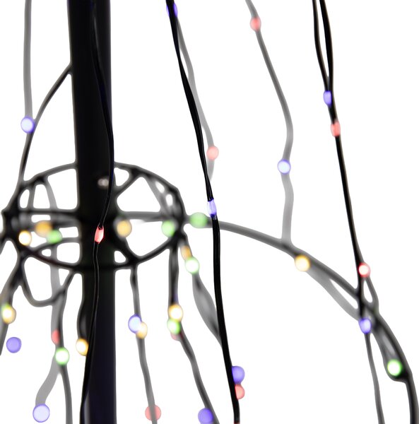 Vianočná stojaca lampa čierny strom 150 cm vrátane LED RGB s časovačom IP44 - Ugoku