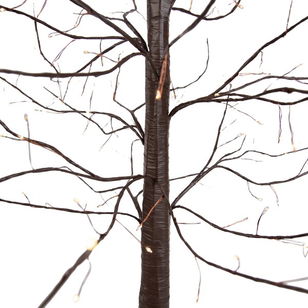 Vianočná stojaca lampa hnedý strom 180 cm vrátane LED s časovačom IP44 - Ki