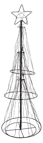 Vianočná stojaca lampa čierny strom 150 cm vrátane LED s časovačom IP44 - Ugoku