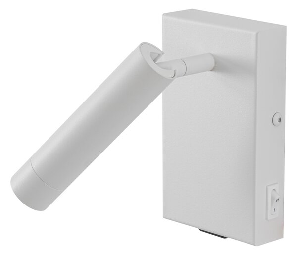Moderné nástenné svietidlo biele nastaviteľné s USB-C - Croft