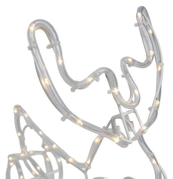Vianočná stojaca lampa Sob so sánkami 116 cm vrátane LED s časovačom IP44 - Sori