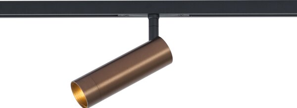 Moderný tmavý bronzový reflektor pre 1-fázový koľajnicový systém GU10 35mm - Slimline Uzzy